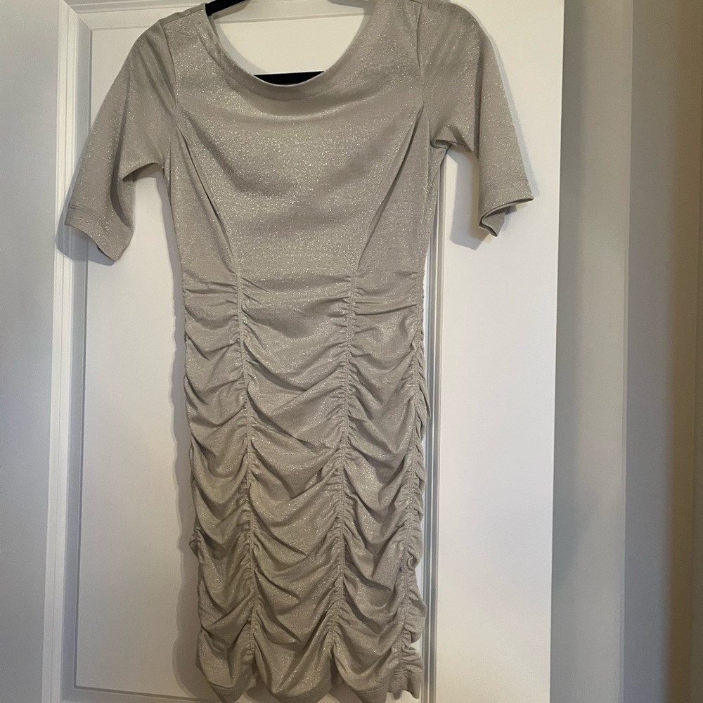 Max & Cleo silver sparkly dress XXS